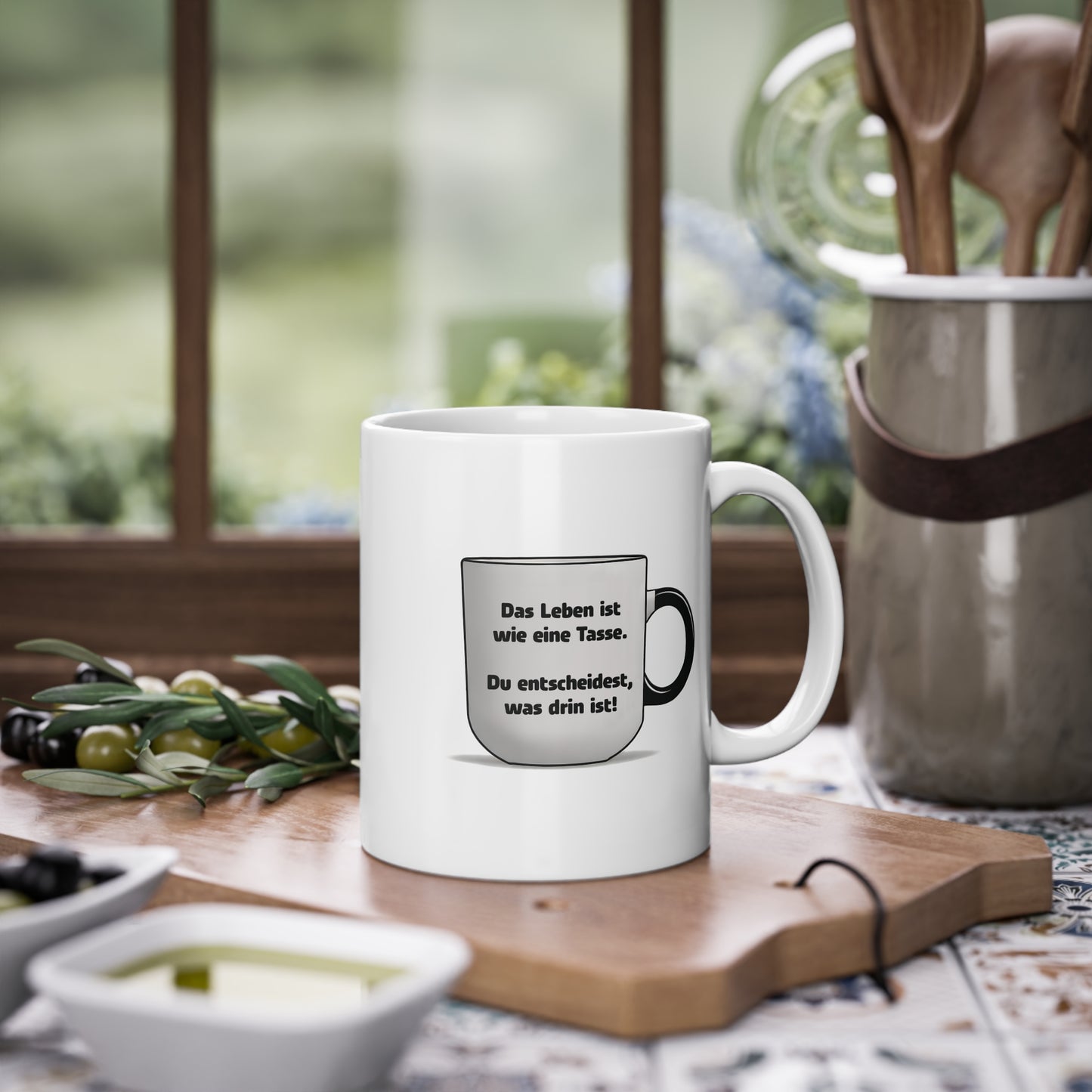 Das Leben ist wie eine Tasse (weiß)