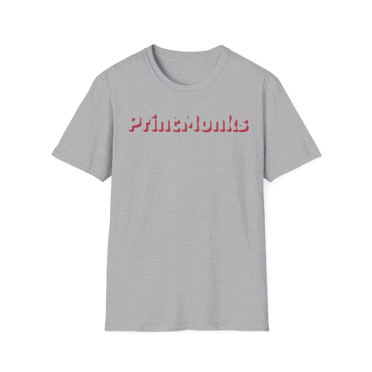 PrintMonks® Softstyle T-Shirt (Unisex, Schriftzug als Schatten)