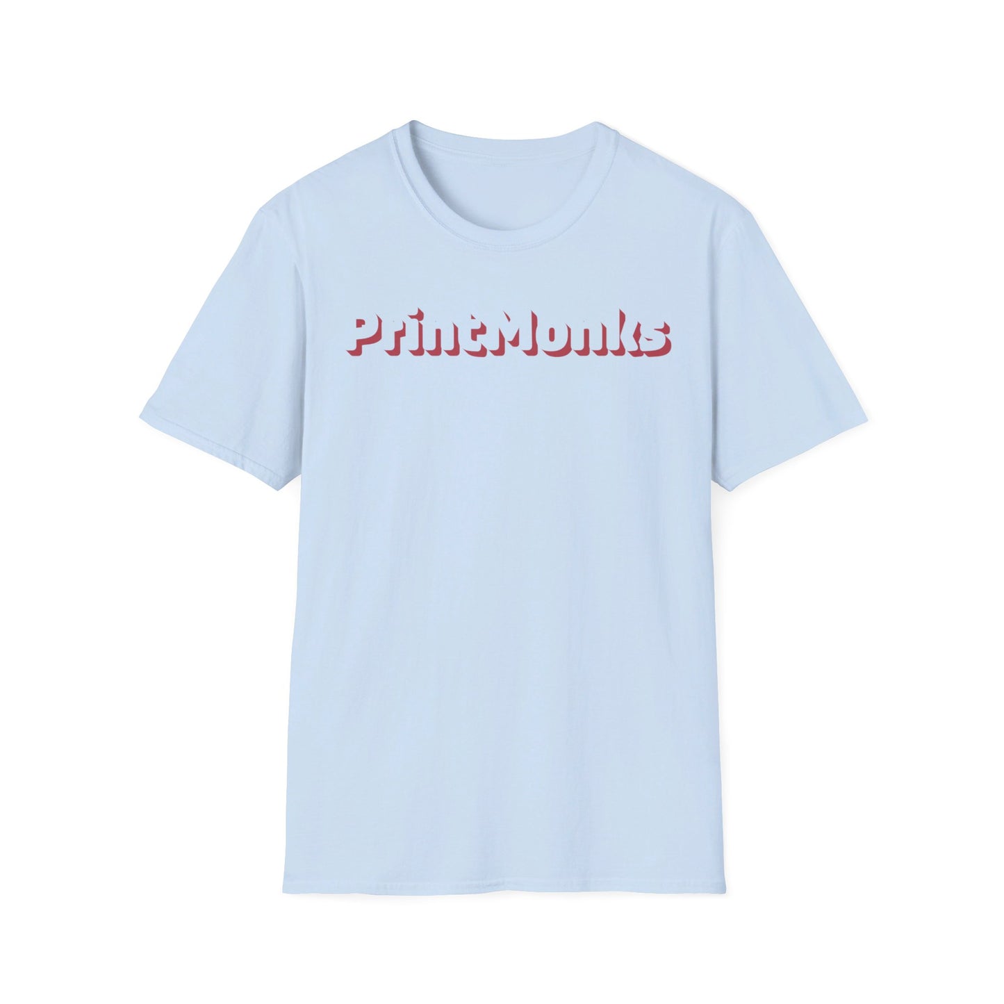 PrintMonks® Softstyle T-Shirt (Unisex, Schriftzug als Schatten)