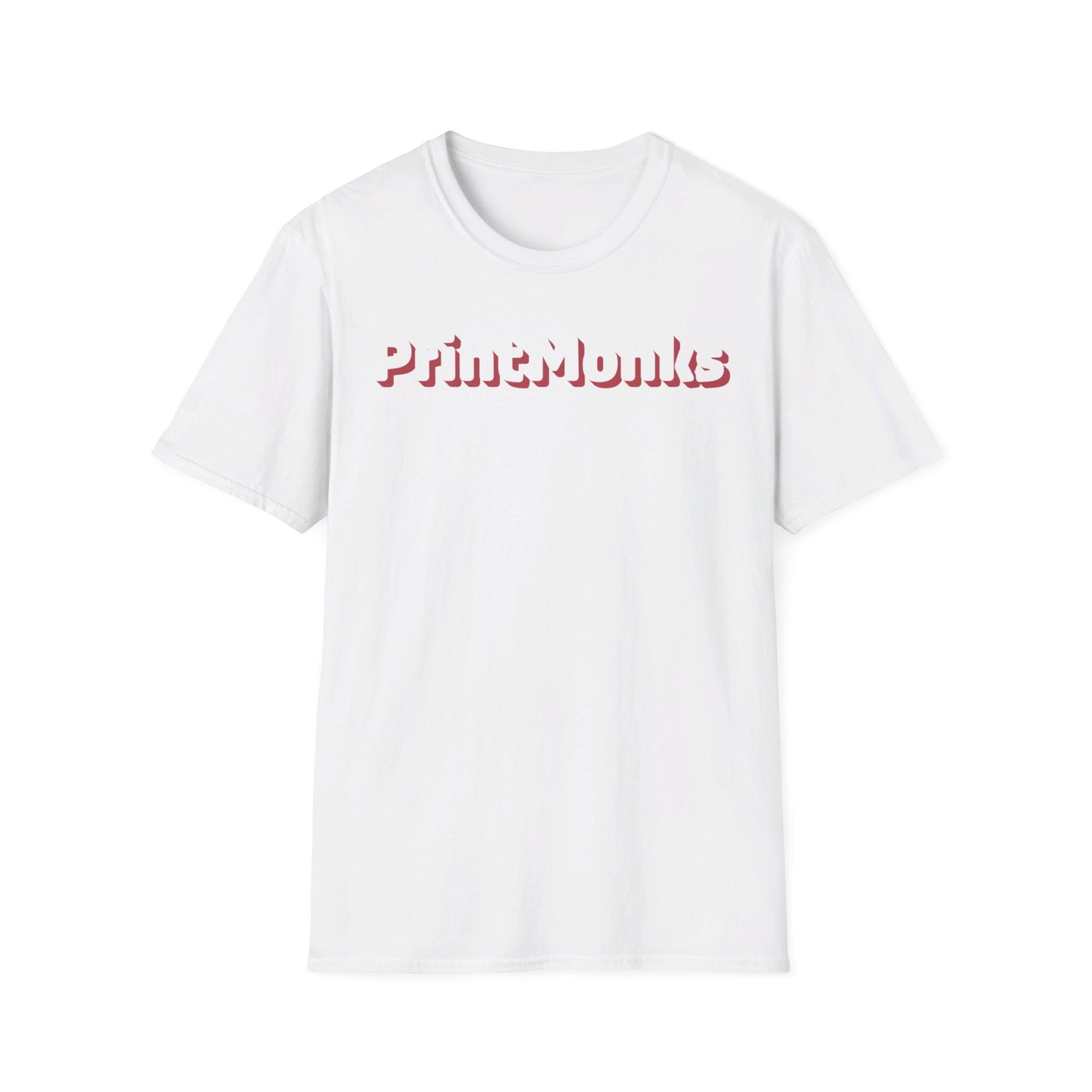PrintMonks® Softstyle T-Shirt (Unisex, Schriftzug als Schatten)