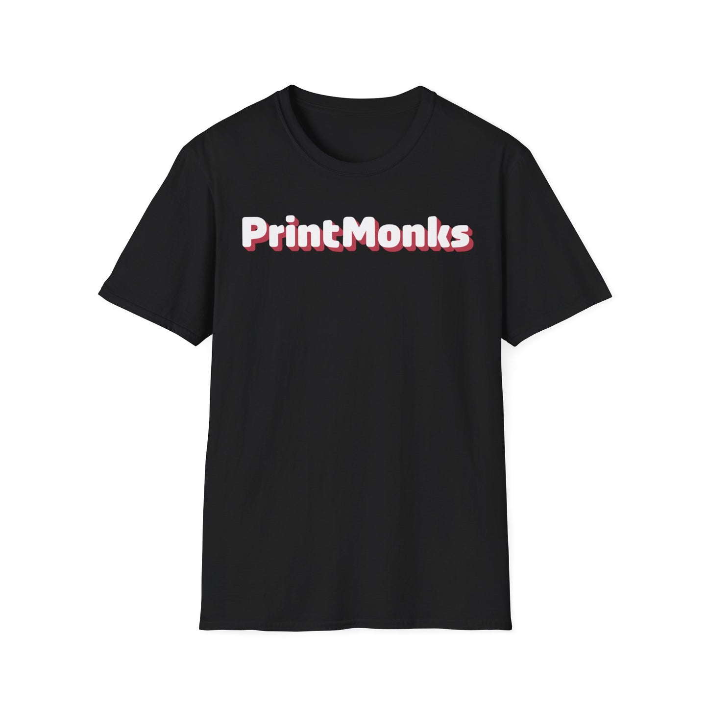 PrintMonks® Softstyle T-Shirt (Unisex, Schriftzug groß mit Schatten)