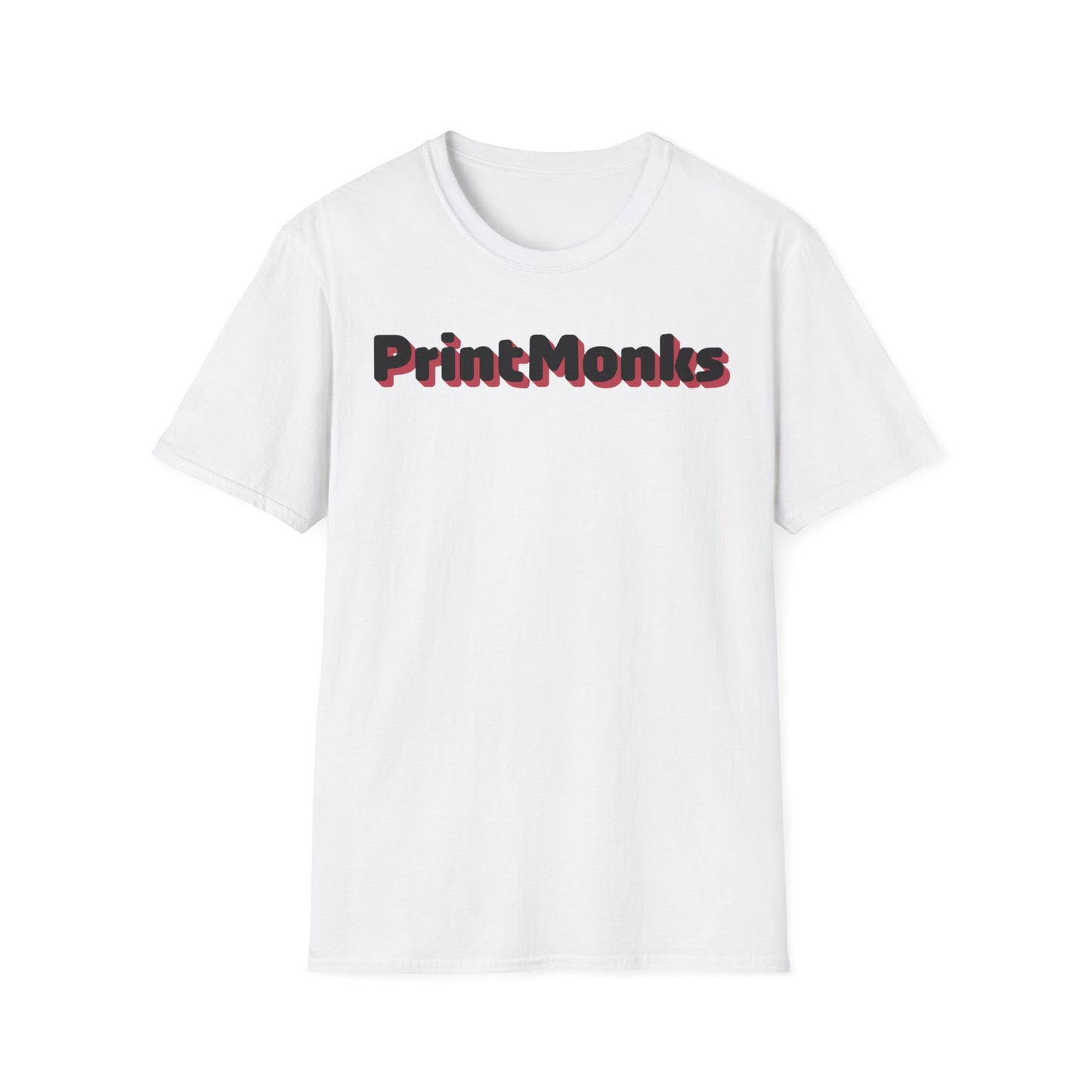 PrintMonks® Softstyle T-Shirt (Unisex, Schriftzug groß mit Schatten)