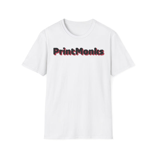PrintMonks® Softstyle T-Shirt (Unisex, Schriftzug groß mit Schatten)